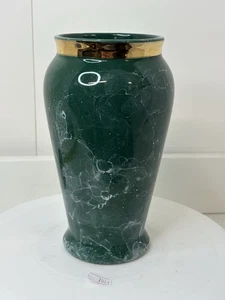 Green Marble Effect Vase 8” - Picture 1 of 13
