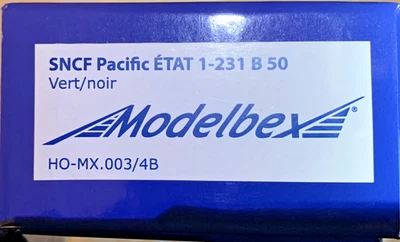231 pacific ETAT MODELBEX ref HO-MX.003/4B Caisse noire et verte EST N° 231 B 50 - Photo 1/4