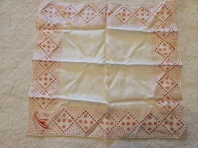 Vintage 1933 Chicago Worlds Fair Japanese Silk Handkerchief Hankie Art Deco Moon - Image 1 of 4