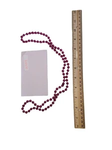 Vintage Style Long Beaded Necklace Mardi Gras Costume Accessory A409 - Picture 1 of 2