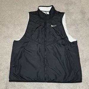 Nike Mens Therma Fit Running Gilet Vest Fitness Black Men’s Size XL - Picture 1 of 13