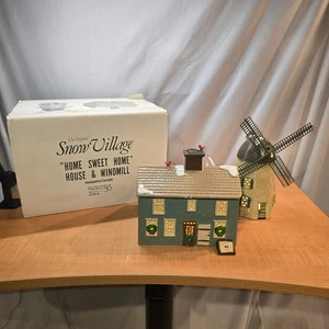 Department 56 Original Snow Village Home Sweet Home House & Windmill #51268 - Picture 1 of 15