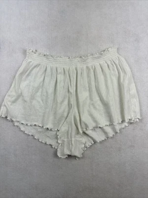 Offline By Aerie Women’s Scalloped Trim Shorts White Size Large - Image 1 of 4