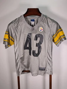 Pittsburgh Steelers Troy Polamalu gray mesh #43 Reebok jersey - Youth Medium - Picture 1 of 8