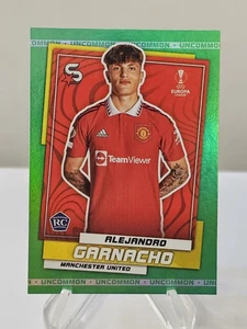 Tarjeta de novato paralela verde poco común Topps Alejandro Garnacho 2023 #172 - Imagen 1 de 5