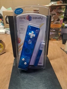 NEW - Rock Candy Nintendo Wii WiiU Remote Gesture Controller - Clear Blue NIB - Picture 1 of 3