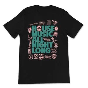 House Music T-Shirt - Classic Chicago 90's New York Record Label Tribute tee - Picture 1 of 15
