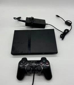 Sony PS2 Playstation 2 Slim Konsole in Schwarz - mit Controller - Original - Bild 1 von 5