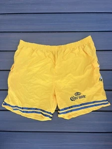 Vtg 00s Corona Extra Beer Striped Embroidered Swim Trunks Shorts Adult Size XL - Picture 1 of 5