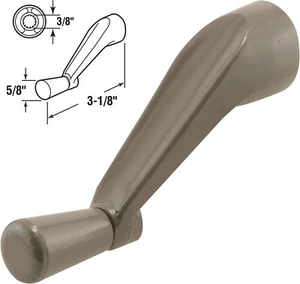 2 Pack! Prime-Line H 3966 Spline Socket Crank Handle, Stone - Picture 1 of 5