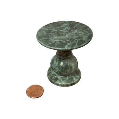 Vintage Artisan Dollhouse Miniature Marbled Table Garden VINCE STAPLETON OOAK - Image 1 of 4