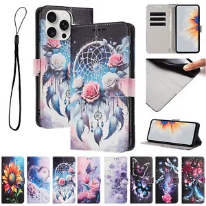 Butterfly Flower Wallet Phone Case For Oppo A3 A3X A40 A40M A5 Pro A60 A80 K12X - Picture 1 of 20