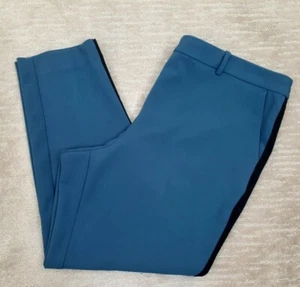 Worthington Women's XL Blue Tuxedo Stripe Pull On Straight Pants Stretch Pockets - Picture 1 of 12