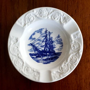 Vintage Wedgewood Porcelain Charles W Morgan Mystic Seaport Connecticut Ashtray - Picture 1 of 5