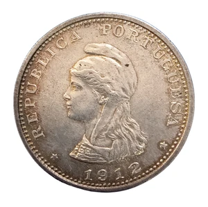 PORTUGAL INDIA PORTUGUESA 1 Rupia rupee 1912 km#18 - Picture 1 of 3