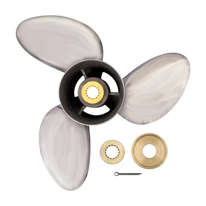 OZRAKE-E3U 3 Blade Stainless Steel Propeller 14 1/2 x 22P RH Tohatsu BFT115-250 - Imagen 1 de 4