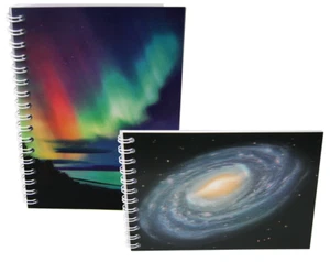 AURORA Y VÍA LÁCTEA - DOS (2) Cuadernos con Cubiertas Lenticulares 3D - Páginas Sin Forrar - Imagen 1 de 3