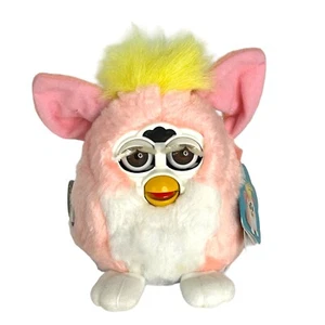 1999 Furby Babies Pink Peach Baby 70-940 Blue Eyes Tiger - Picture 1 of 7