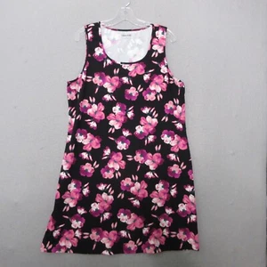 Lands End Dress Women Large Floral Shift Beach Vacation Nylon Spandex Quick Dry - Picture 1 of 9