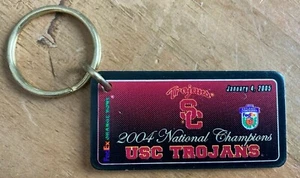 USC 2004 National Championship FedEx Orange Bowl Hard Plastic Keychain 1/4/05 - Picture 1 of 1