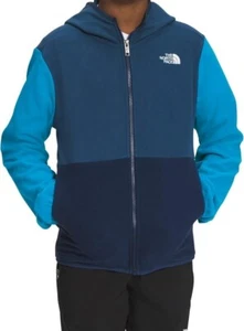 The North Face NWT Colorblock Hooded Fleece in Shady Blue Size L - Picture 1 of 3