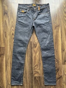 Superdry Copper Black Selvedge Denim Standard Skinny W34 L34 BNWOT RRP £229 - Picture 1 of 19