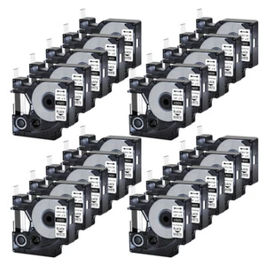 20x Étiquettes pour Dymo Gaines thermorétractables IND 6mm Noir sur blanc 18051 - Afbeelding 1 van 5