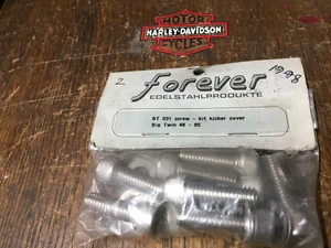 KIT MONTAGGIO COPERCHIO KICKER 4 VELOCITÀ BULLONI ACCIAIO INOX HARLEY 1948-85 BIG TWIN - Foto 1 di 8