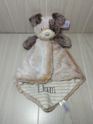 Ebba щенок собаки безопасности одеяло плюшевый коричневый желтовато-коричневый в полоску LIAM персонализированный - Изображение 1 из 4