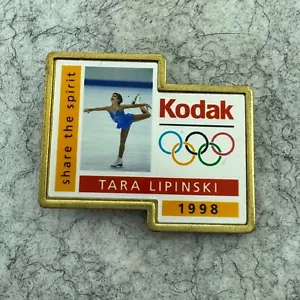 Tara Lipinski 1998 Olympic Lapel Pin Kodak Share The Spirit Vintage Figure Skate - Picture 1 of 3