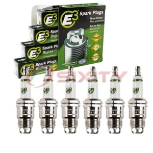 6 pc E3 Spark Plugs for 1977-1996 Ford E-350 Econoline Club Wagon 4.9L L6 qw - Picture 1 of 5