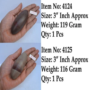 Shiva Lingam Narmada River India Pure & Excellent Rare Lingam~4124 & 4125 - Bild 1 von 23