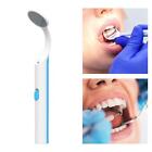 Dental Mirror with Bright Light Lamp Curve Angle Comfortable Grip Anti Fog