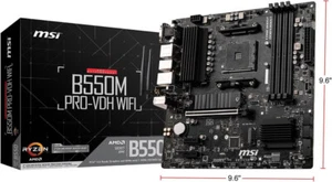MSI PRO B550M PRO-VDH WIFI HDMI DP USB 3.1 DDR4 AM4 AMD Micro ATX Motherboard - Picture 1 of 8