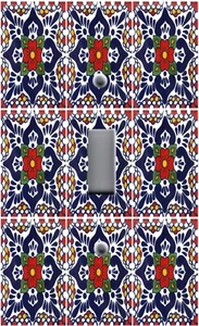 Interruptor de luz Cubierta de placa con imágenes Floral AZULEJO TALAVERA MEXICANO 1 i - Imagen 1 de 26