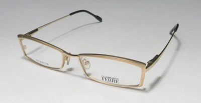 GIANFRANCO FERRE GF21203 MATTE GOLD/ BLACK TITANIUM MADE IN JAPAN HOT EYEGLASSES - Image 1 of 4