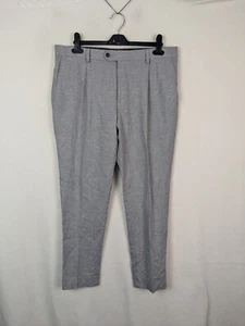Mens formal trousers size w34 grey linen blend Next - Picture 1 of 9