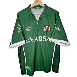SWD Eagles Rugby Union Shirt Mens Large Green ISC Rugby Jersey ABSA Currie Cup - Picture 1 of 23