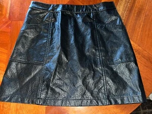 Art Class Girls Faux Black Leather Skirt Size 8-10 - Picture 1 of 3