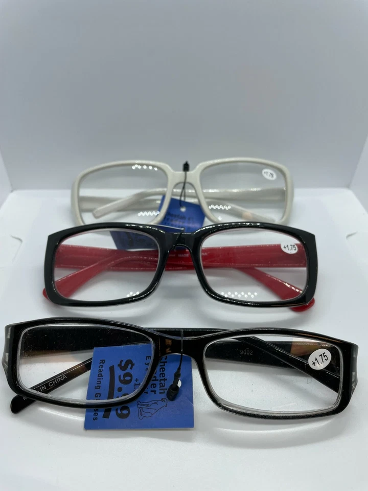 Gafas de lectura clásicas unisex +1,75 - Juego de 3 Foto 1 de 1