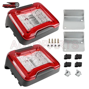 Red+White LED Rear Brake Turn Signal Lamp For 18-22 Jeep Wrangler SUV 2.0L 3.6L - Picture 1 of 14