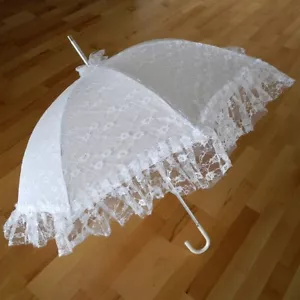 Ombrello da sposa matrimonio ombrello donna HAPPY RAIN teatro palcoscenico costume sfondo - Foto 1 di 4