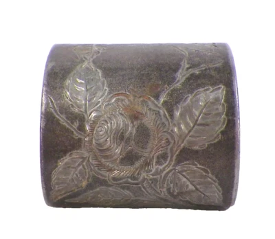 Anillo Servilletero Plateado Grabado Rosas Victoriano Corte Brite Antiguo #3 Foto 1 de 4