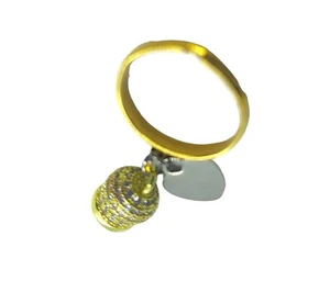 Anello Campanella Capri zirconi PORTAFORTUNA dorata Anello donna campanella - Foto 1 di 16