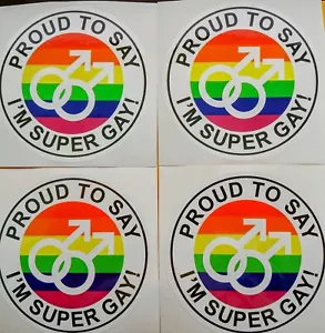 4-PACK  GAY PRIDE RAINBOW GAY RIGHTS STICKERS - Bild 1 von 1