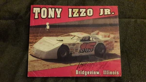 tony izzo jr/racing driver/#16-signed autograph/1980s/bridgeview il/rare - Picture 1 of 2