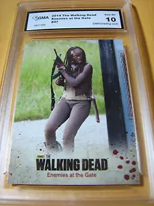 THE WALKING DEAD 2014 ENEMIES AT THE GATE MACHIONNE # 47 GRADED 10 - Picture 1 of 1