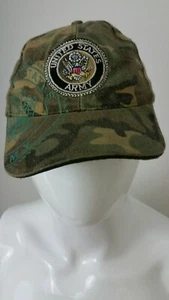 Cap Military Outdoor United States Army Cotton Visor Hip Hop Green EUC - Picture 1 of 4