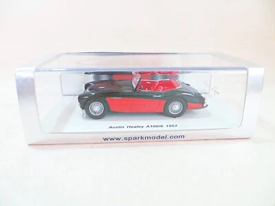 SPARK S0811 '1957 AUSTIN HEALEY A100/6 BLACK OVER RED' 1:43. MIB/BOXED - Image 1 of 4