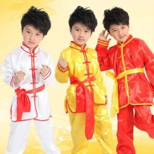 Boys Kung Fu Suit Kids Children Martial Arts Chinese Traditional Clothes Uniform - Picture 1 of 15